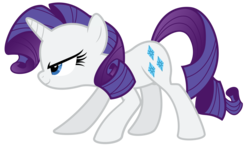 Size: 6344x3736 | Tagged: safe, artist:dharthez, rarity, pony, unicorn, g4, battle stance, female, mare, simple background, solo, transparent background, vector