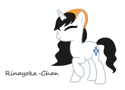 Size: 1283x924 | Tagged: safe, artist:robloxiangriffinpony, oc, oc only, oc:rinayoka-chan, pony, unicorn, asian, beanie, female, hat, mare, solo