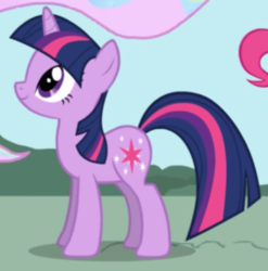 Size: 731x739 | Tagged: safe, screencap, twilight sparkle, pony, unicorn, friendship is magic, g4, my little pony: friendship is magic, cropped, female, looking up, mare, smiling, solo focus, unicorn twilight