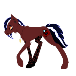 Size: 800x800 | Tagged: safe, artist:auroraswirls, oc, oc only, oc:private i, earth pony, pony, base used, earth pony oc, frown, male, sad, simple background, solo, stallion, tattoo, transparent background