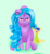 Size: 730x800 | Tagged: safe, artist:auroraswirls, oc, oc:aurora swirls, alicorn, pony, alicorn oc, cheering, crossover, female, frown, happy, horn, joy (inside out), kneeling, mare, sad, simple background, smiling