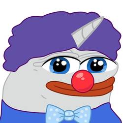 Size: 894x894 | Tagged: safe, artist:mlpsmark, rarity, frog, g4, 1000 years in photoshop, afro, alternate hairstyle, clown, clown nose, female, meme, no pony, pepe the frog, pony coloring, red nose, solo, species swap