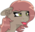 Size: 1438x1329 | Tagged: safe, artist:anthroponiessfm, oc, oc only, oc:atari, pony, ahegao, ear fluff, explicit source, female, open mouth, simple background, tongue out, transparent background