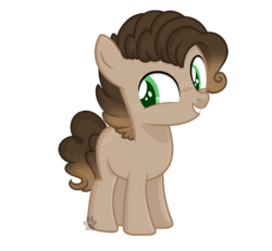 Size: 1120x1036 | Tagged: safe, artist:rainbowpawsarts, oc, oc:cookie dough, earth pony, pony, alternate universe, base used, blank flank, colt, freckles, male, offspring, parent:cheese sandwich, parent:pinkie pie, parents:cheesepie, simple background, transparent background