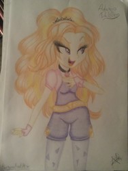 Size: 1944x2592 | Tagged: safe, artist:queentigrel, adagio dazzle, equestria girls, g4, female, solo, traditional art