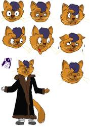 Size: 755x1058 | Tagged: safe, artist:horsesplease, capper dapperpaws, rarity, abyssinian, anthro, g4, angry, candyman, capperity, clothes, coat, costume, emotions, expressions, female, happy, male, sad, scared, shipping, shocked, straight, tired