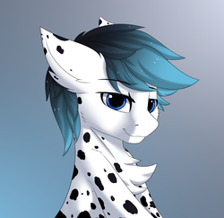 Size: 3062x2975 | Tagged: safe, artist:snowstormbat, oc, oc only, oc:dapples, pony, chest fluff, gradient background, high res, looking at you, male, solo