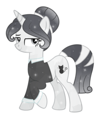 Size: 2209x2649 | Tagged: safe, artist:darbypop1, oc, oc only, oc:friday the 13th, crystal pony, pony, unicorn, crystallized, female, high res, mare, simple background, solo, transparent background