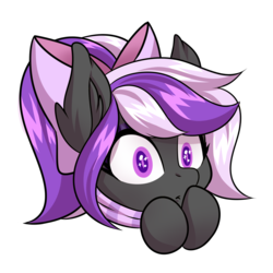 Size: 2000x2000 | Tagged: safe, artist:ask-colorsound, oc, oc only, oc:nightwalker, pony, bow, clothes, emotes, fangs, hair bow, high res, scarf, simple background, slit pupils, solo, transparent background