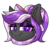 Size: 2000x2000 | Tagged: safe, artist:ask-colorsound, oc, oc only, oc:nightwalker, pony, bow, clothes, emotes, fangs, hair bow, high res, looking at you, scarf, simple background, slit pupils, smug, solo, transparent background