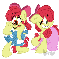 Size: 800x800 | Tagged: safe, artist:cupcakeloves3, apple bloom, earth pony, pony, g4, clothes, dress, female, filly, foal, solo