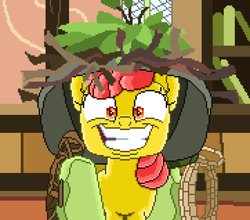 Size: 4096x3598 | Tagged: safe, artist:superhypersonic2000, apple bloom, earth pony, pony, g4, going to seed, female, pixel art, solo