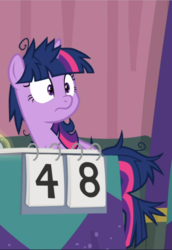 Size: 646x940 | Tagged: safe, screencap, twilight sparkle, alicorn, pony, a trivial pursuit, g4, cropped, cute, faic, female, mare, messy mane, sitting, solo, twiabetes, twilight sparkle (alicorn)