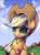 Size: 2200x3000 | Tagged: safe, artist:skitsroom, applejack, earth pony, pony, g4, apple, applejack's hat, cowboy hat, cute, digital art, female, food, hat, high res, jackabetes, looking at you, mare, smiling, solo, stetson