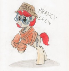 Size: 850x879 | Tagged: safe, artist:brogararts, idw, prancy drew, pony, unicorn, friends forever, g4, spoiler:comic, spoiler:comicff16, female, filly, solo, traditional art