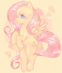 Size: 1815x2121 | Tagged: safe, artist:faunbuns, fluttershy, pegasus, pony, g4, colored pupils, cute, female, lidded eyes, looking at you, mare, profile, shyabetes, solo