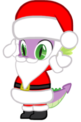 Size: 929x1390 | Tagged: artist needed, safe, spike, dragon, g4, beard, belly, belt, boots, christmas, clothes, costume, fake beard, hat, holiday, male, mittens, santa beard, santa claus, santa costume, santa hat, shoes, simple background, solo, transparent background, vector