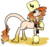 Size: 920x872 | Tagged: safe, artist:dragonflyfire8, artist:ponebox, oc, oc only, kirin, clothes, collaboration, hat, hoof fluff, kirin oc, leonine tail, scarf, simple background, smiling, solo, transparent background