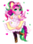 Size: 800x1088 | Tagged: safe, artist:ipun, oc, oc only, oc:precious metal, pegasus, anthro, unguligrade anthro, anthro oc, arm hooves, boots, bow, clothes, deviantart watermark, dress, female, hair bow, heart, maid, mare, nail polish, obtrusive watermark, ponytail, shoes, simple background, socks, solo, transparent background, watermark