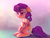 Size: 2000x1500 | Tagged: safe, artist:verulence, sugar belle, pony, unicorn, g4, abstract background, depressed, female, floppy ears, mare, sad, sitting, solo