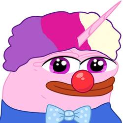 Size: 894x894 | Tagged: safe, artist:mlpsmark, princess cadance, frog, g4, 1000 years in photoshop, afro, alternate hairstyle, clown, clown nose, female, meme, no pony, pepe the frog, pony coloring, red nose, solo, species swap