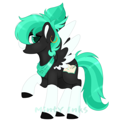 Size: 2012x2199 | Tagged: safe, artist:mintyinks, oc, oc only, oc:minty inks, pegasus, pony, female, high res, mare, simple background, solo, transparent background, two toned wings, wings