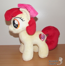 Size: 2686x2704 | Tagged: safe, artist:allunacraft, apple bloom, earth pony, pony, g4, high res, irl, photo, plushie, solo
