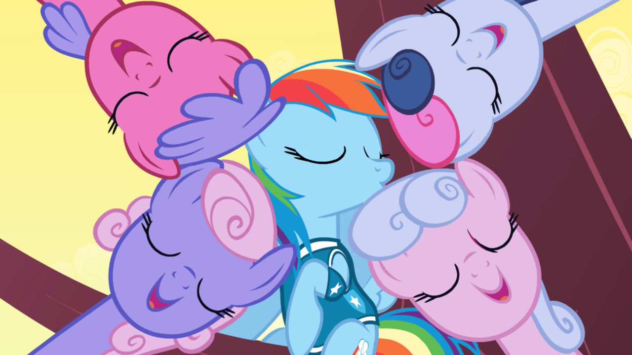 Safe Screencap Blueberry Taffy Lilac Links Rainbow Dash