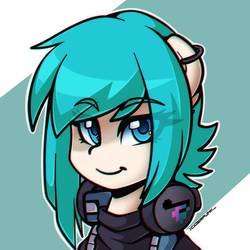 Size: 2800x2800 | Tagged: safe, artist:ciderpunk, oc, oc only, oc:chiptune, pony, clothes, colored pupils, cute, ear piercing, earring, female, headphones, high res, jewelry, mare, piercing, vest, zipper