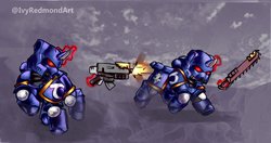 Size: 2398x1270 | Tagged: safe, pony, ponified, space marine, warhammer (game), warhammer 40k