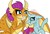 Size: 1280x865 | Tagged: safe, artist:artisticcupcakezz, ocellus, smolder, changedling, changeling, dragon, g4, blushing, changeling x dragon, deviantart watermark, female, grin, lesbian, obtrusive watermark, piercing, ship:smolcellus, shipping, smiling, watermark