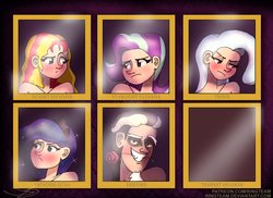 Size: 2114x1537 | Tagged: safe, artist:ringteam, discord, princess luna, starlight glimmer, sunset shimmer, tempest shadow, trixie, human, g4, my little pony: the movie, humanized, reformed villain