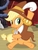 Size: 794x1058 | Tagged: safe, screencap, applejack, smart cookie, earth pony, pony, g4, hearth's warming eve (episode), my little pony: friendship is magic, backstage, canterlot, clothes, cropped, cute, dressing, feather, feathered hat, hat, hearth's warming eve, jackabetes, outfit, stage