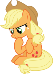 Size: 3000x4214 | Tagged: safe, artist:cloudy glow, applejack, earth pony, pony, g4, the ending of the end, female, freckles, mare, simple background, sitting, solo, transparent background, vector