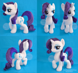 Size: 3965x3701 | Tagged: safe, artist:sophiesplushies, rarity, pony, g4, high res, irl, photo, plushie, solo