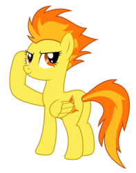 Size: 600x760 | Tagged: safe, artist:kiowa213, spitfire, pegasus, pony, g4, butt, female, firebutt, mare, plot, salute, show accurate, simple background, solo, transparent background, vector