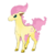 Size: 630x630 | Tagged: safe, artist:pokemoncoloursplash, fluttershy, ponyta, g4, crossover, female, mane of fire, palette swap, pokémon, recolor, simple background, solo, white background