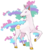 Size: 441x512 | Tagged: safe, artist:pokemoncoloursplash, princess celestia, rapidash, g4, crossover, ethereal fetlocks, ethereal mane, female, palette swap, pokémon, raised hoof, recolor, simple background, solo, white background