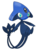 Size: 414x547 | Tagged: safe, artist:pokemoncoloursplash, princess luna, azelf, g4, barely pony related, crossover, female, legendary pokémon, palette swap, pokémon, recolor, solo