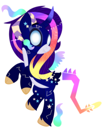 Size: 1835x2303 | Tagged: safe, artist:rukemon, oc, oc only, oc:dusty star, original species, pony, unicorn, horns, simple background, solo, transparent background