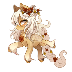 Size: 800x800 | Tagged: safe, artist:ipun, oc, oc only, oc:autumna, earth pony, pony, braided tail, deviantart watermark, female, leaf, mare, obtrusive watermark, simple background, solo, transparent background, tree branch, unshorn fetlocks, watermark