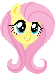 Size: 1100x1500 | Tagged: safe, artist:kabuvee, fluttershy, pony, g4, bust, cute, female, looking at you, mare, portrait, shyabetes, simple background, smiling, solo, transparent background