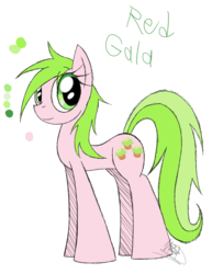 Size: 888x1150 | Tagged: safe, artist:didun850, red gala, earth pony, pony, g4, apple family member, female, mare, simple background, smiling, solo, transparent background