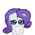 Size: 50x50 | Tagged: safe, artist:auroraswirls, rarity, pony, unicorn, g4, animated, chibi, coin, eye shimmer, female, gif, mare, money, open mouth, pixel art, simple background, solo, transparent background