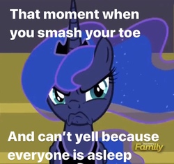 Size: 750x710 | Tagged: safe, edit, edited screencap, screencap, princess luna, alicorn, pony, a royal problem, g4, badass, caption, cropped, female, image macro, meme, solo, text