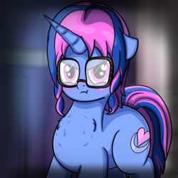 Size: 6000x6000 | Tagged: safe, artist:undisputed, oc, oc only, oc:moonlight wish, pony, unicorn, female, glasses, mare, solo