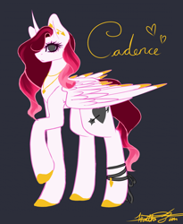 Size: 1024x1247 | Tagged: safe, artist:purediamond360, princess cadance, pony, g4, alternate design, female, solo