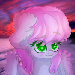 Size: 2000x2000 | Tagged: safe, artist:kindny-chan, pegasus, pony, bust, female, high res, mare, portrait, solo
