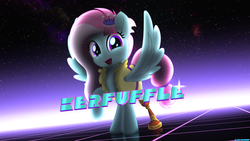 Size: 3840x2160 | Tagged: safe, artist:bastbrushie, artist:jhayarr23, kerfuffle, g4, my little pony: rainbow roadtrip, 80s, high res, night, outrun, stars, synthwave