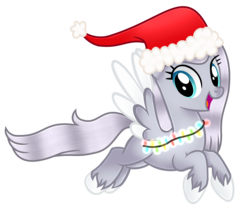 Size: 2461x2159 | Tagged: safe, artist:cindystarlight, oc, oc only, pegasus, pony, base used, christmas, female, hat, high res, holiday, mare, santa hat, simple background, solo, transparent background, two toned wings, wings
